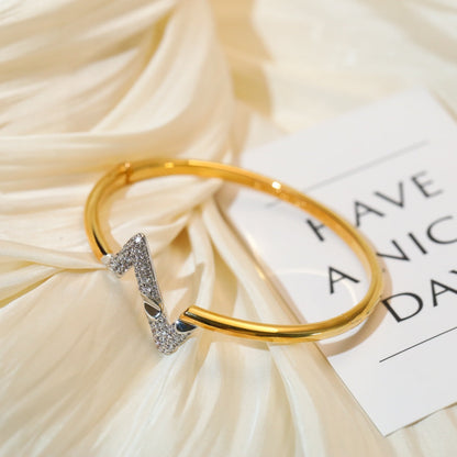 [Leaves]VOLTE UPSITE DOWN GOLD DIAMOND BRACELET