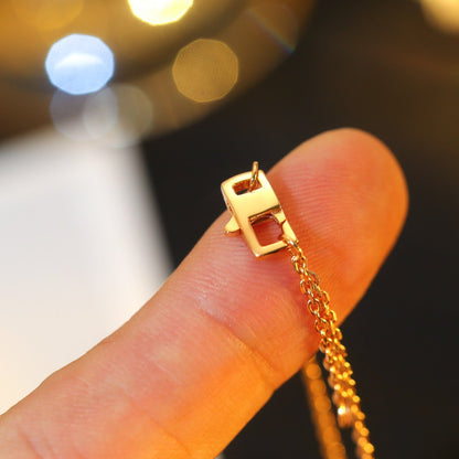 [Leaves]STAR AND SUN DIAMOND ROSE GOLD NECKLACE