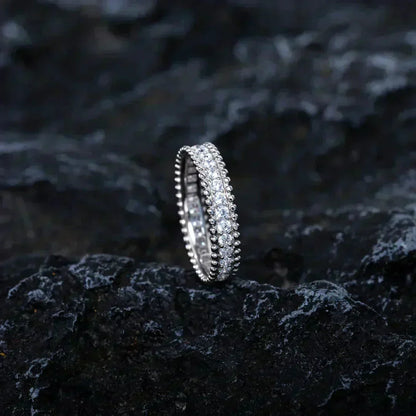 [Leaves]PERLEE DIAMOND SILVER RING