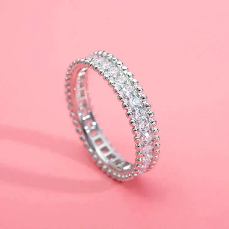 [Leaves]PERLEE DIAMOND SILVER RING
