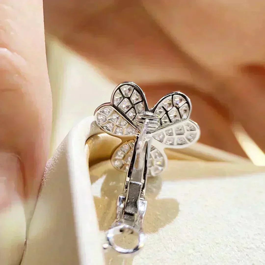 [Leaves]CLOVER COMOS DIAMOND EARRINGS SILVER