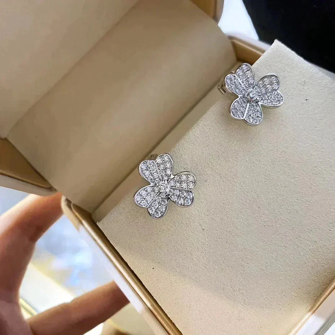 [Leaves]CLOVER COMOS DIAMOND EARRINGS SILVER