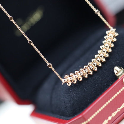 [Leaves]CLASH PINK GOLD NECKLACE