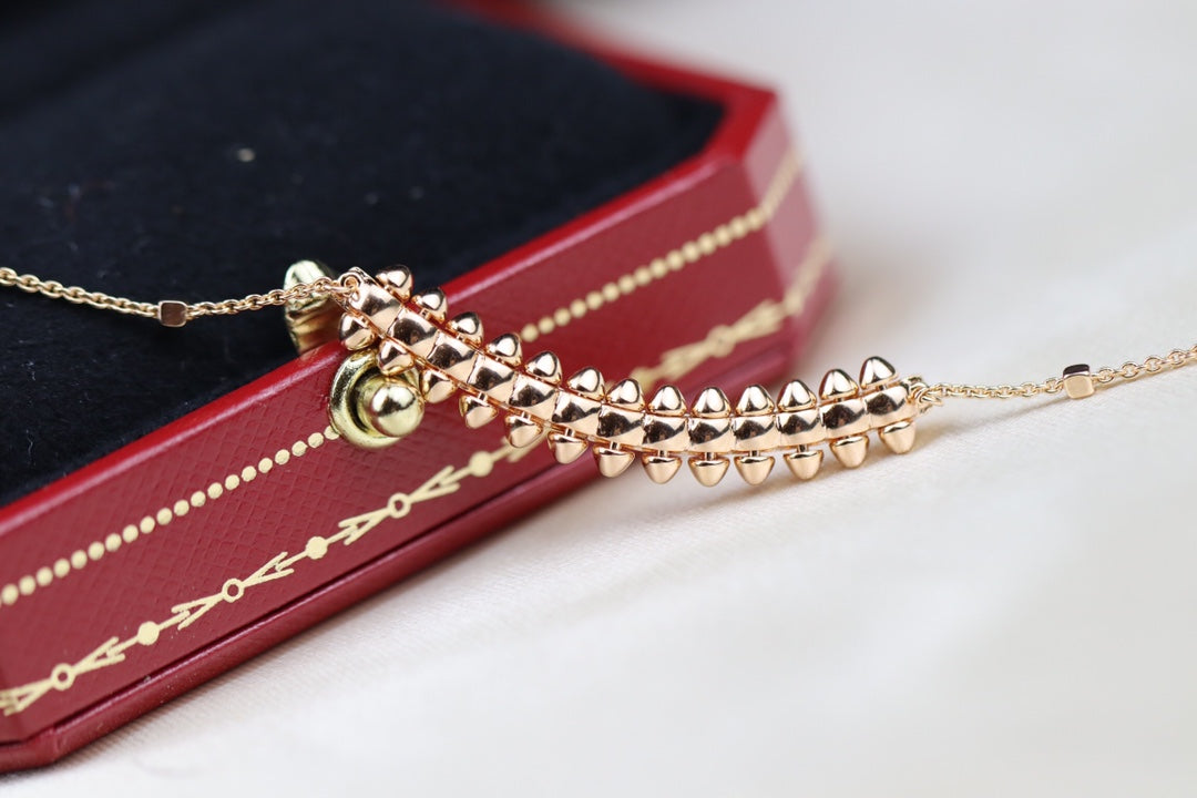[Leaves]CLASH PINK GOLD NECKLACE