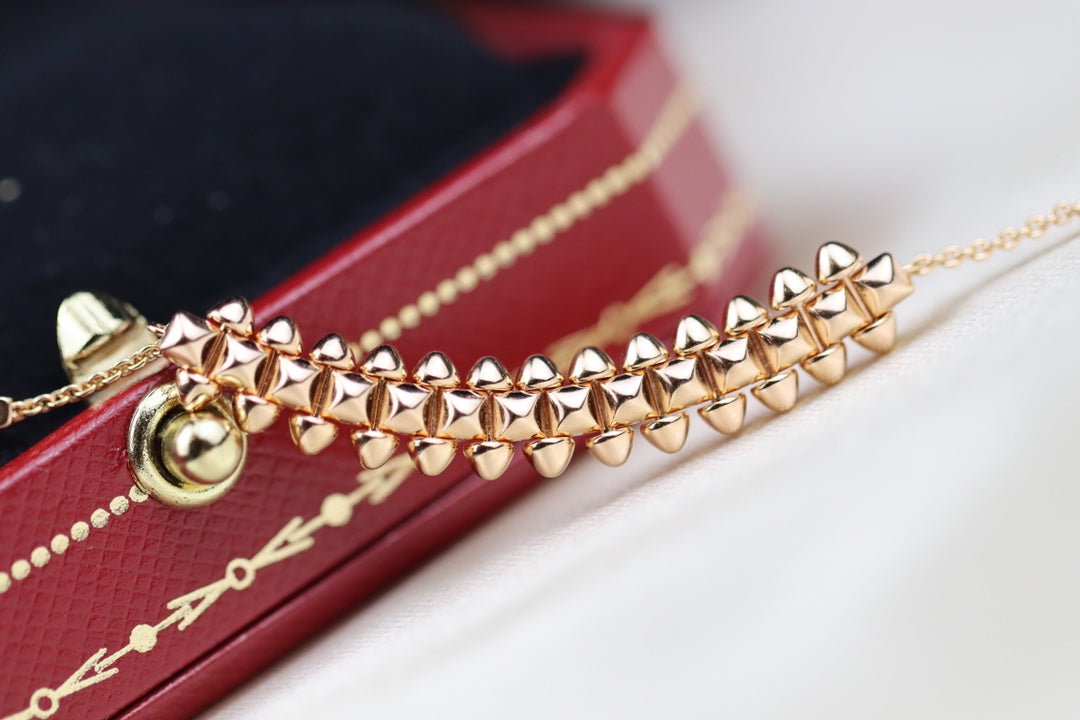 [Leaves]CLASH PINK GOLD NECKLACE