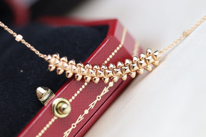 [Leaves]CLASH PINK GOLD NECKLACE
