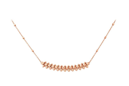 [Leaves]CLASH PINK GOLD NECKLACE