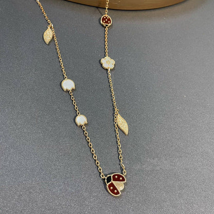 [Leaves]LUCKY SPRING 15 MOTIFS GOLD NECKLACE