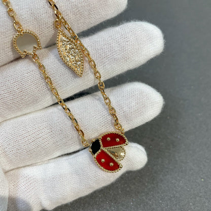 [Leaves]LUCKY SPRING 15 MOTIFS GOLD NECKLACE