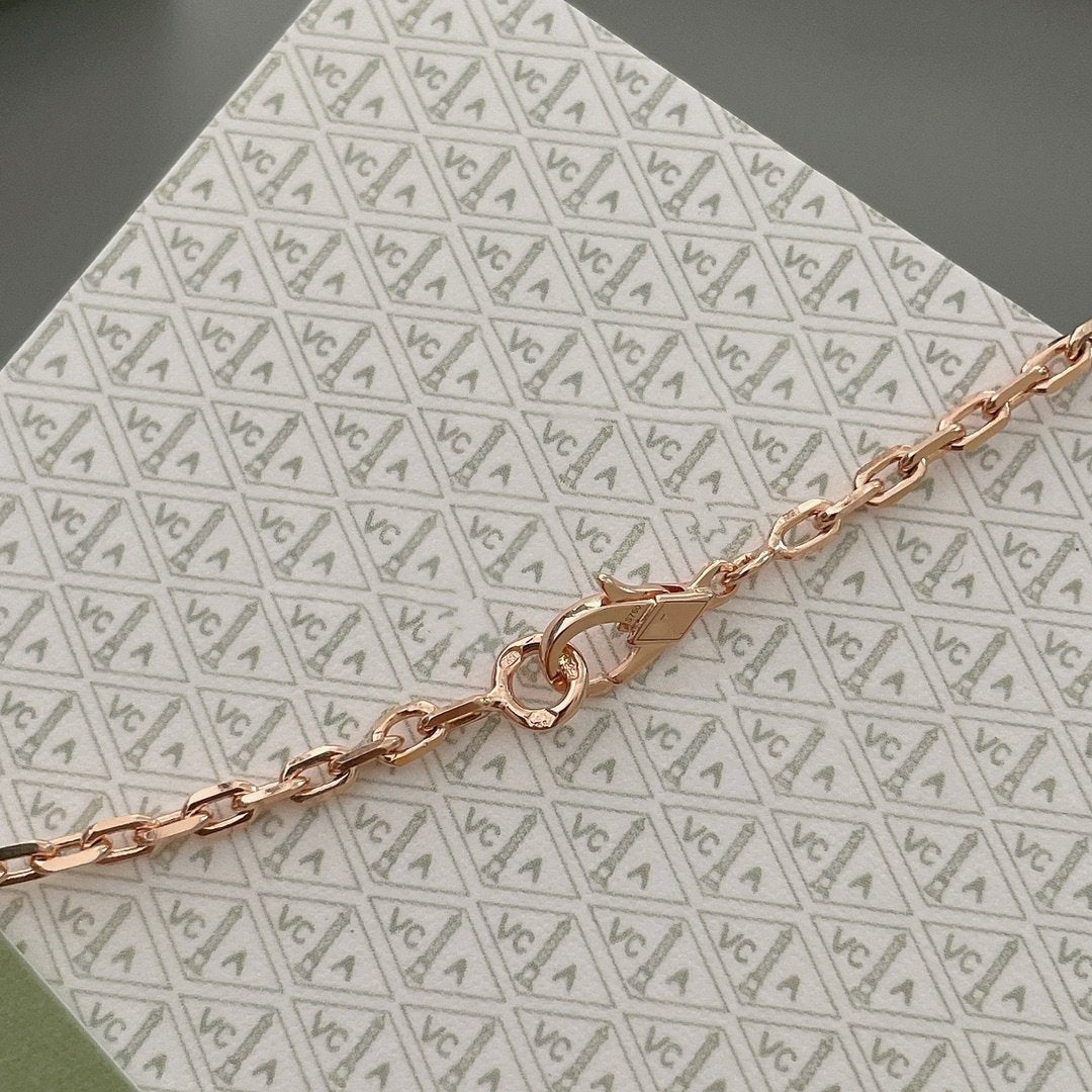 [Leaves]LUCKY SPRING 15 MOTIFS ROSE GOLD NECKLACE