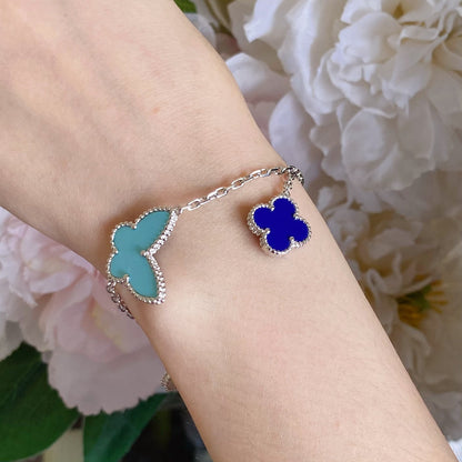 [Leaves]LUCKY SPRING SILVER BRACELET 4 MOTIF