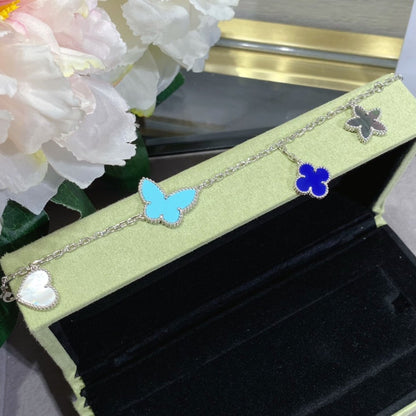 [Leaves]LUCKY SPRING SILVER BRACELET 4 MOTIF