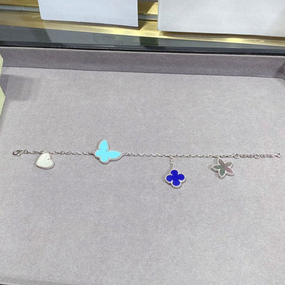 [Leaves]LUCKY SPRING SILVER BRACELET 4 MOTIF