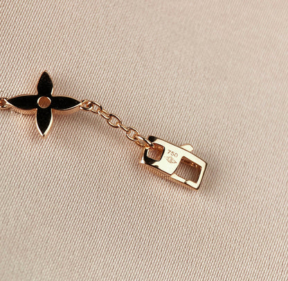 [Leaves]STAR AND SUN 7 MOTIFS GOLD BRACELET