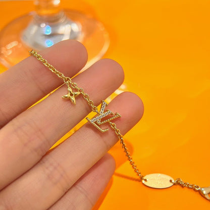 [Leaves]LOGO STAR MOTIF GOLD BRACELET