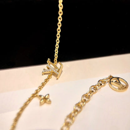 [Leaves]LOGO STAR MOTIF GOLD BRACELET