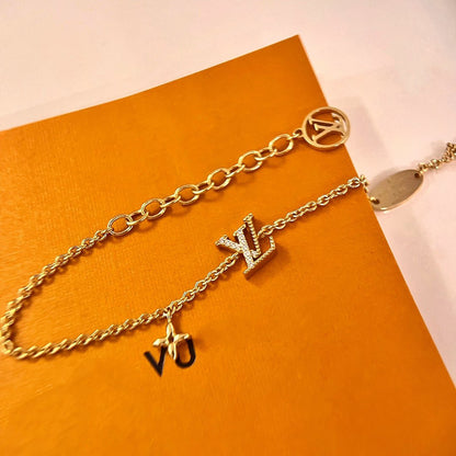 [Leaves]LOGO STAR MOTIF GOLD BRACELET