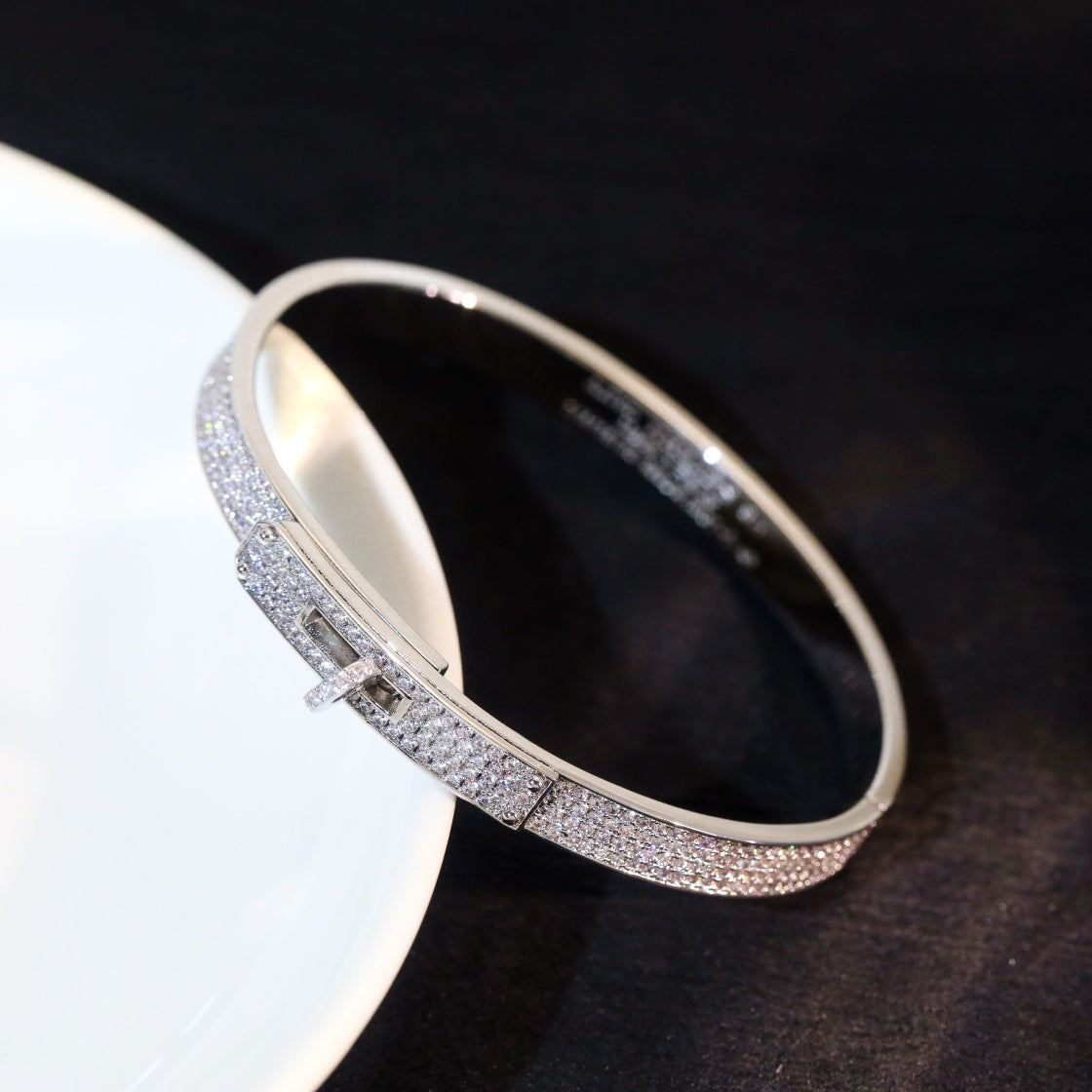 [Leaves]KELLY BRACELET DIAMOND PAVED