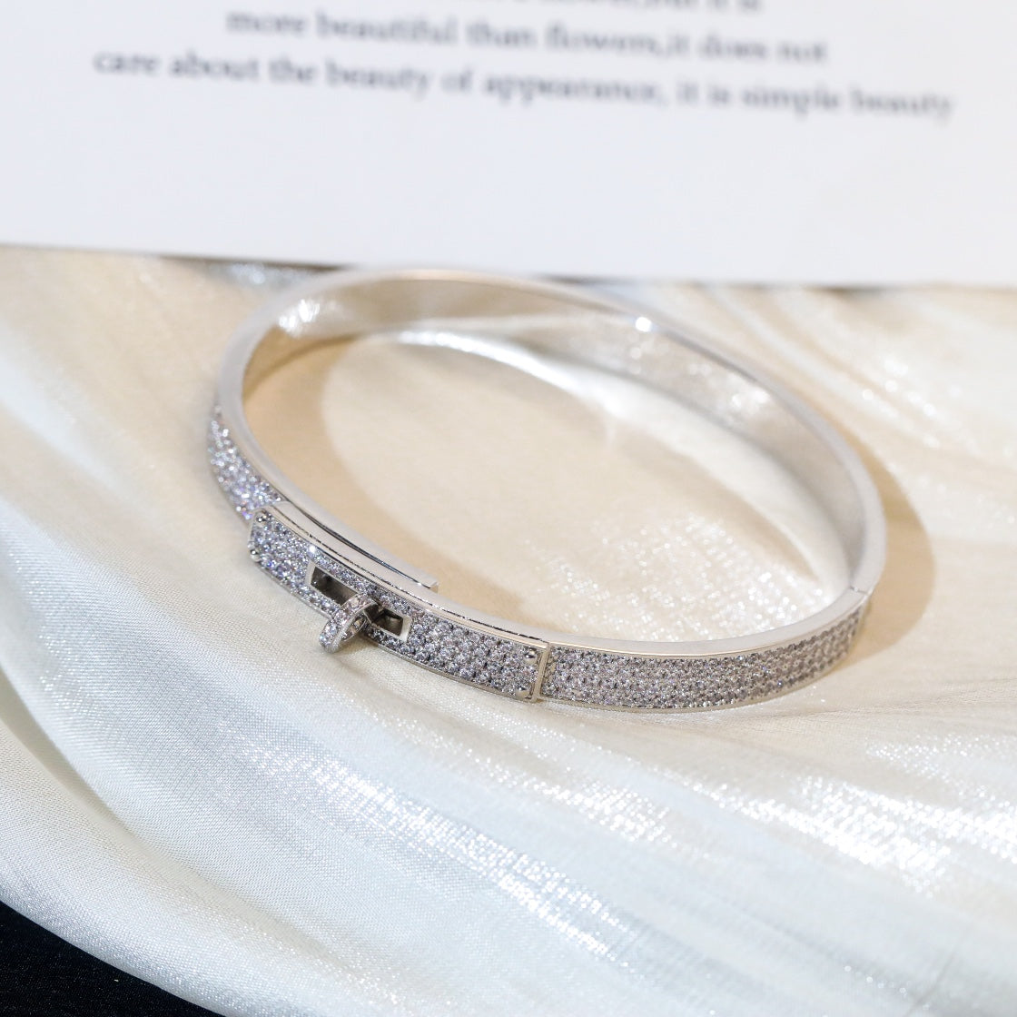 [Leaves]KELLY BRACELET DIAMOND PAVED