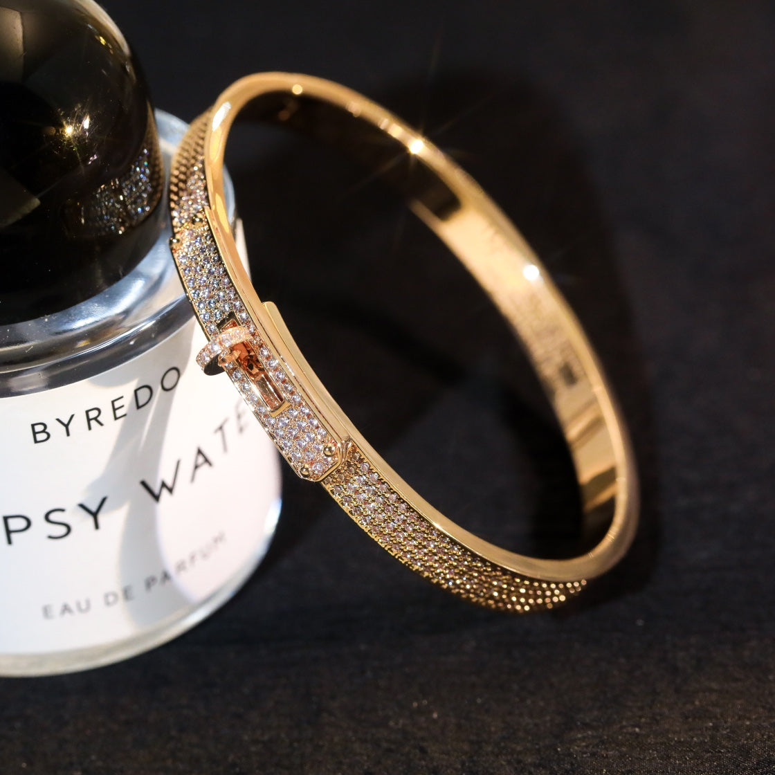 [Leaves]KELLY BRACELET DIAMOND PAVED