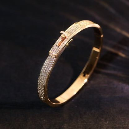 [Leaves]KELLY BRACELET DIAMOND PAVED