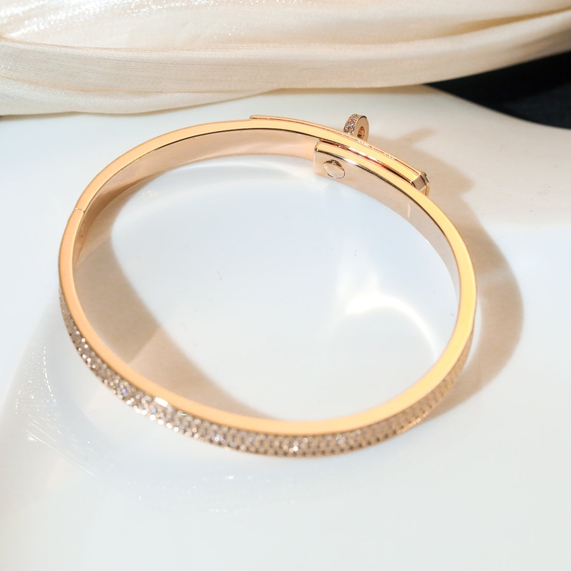 [Leaves]KELLY BRACELET DIAMOND PAVED