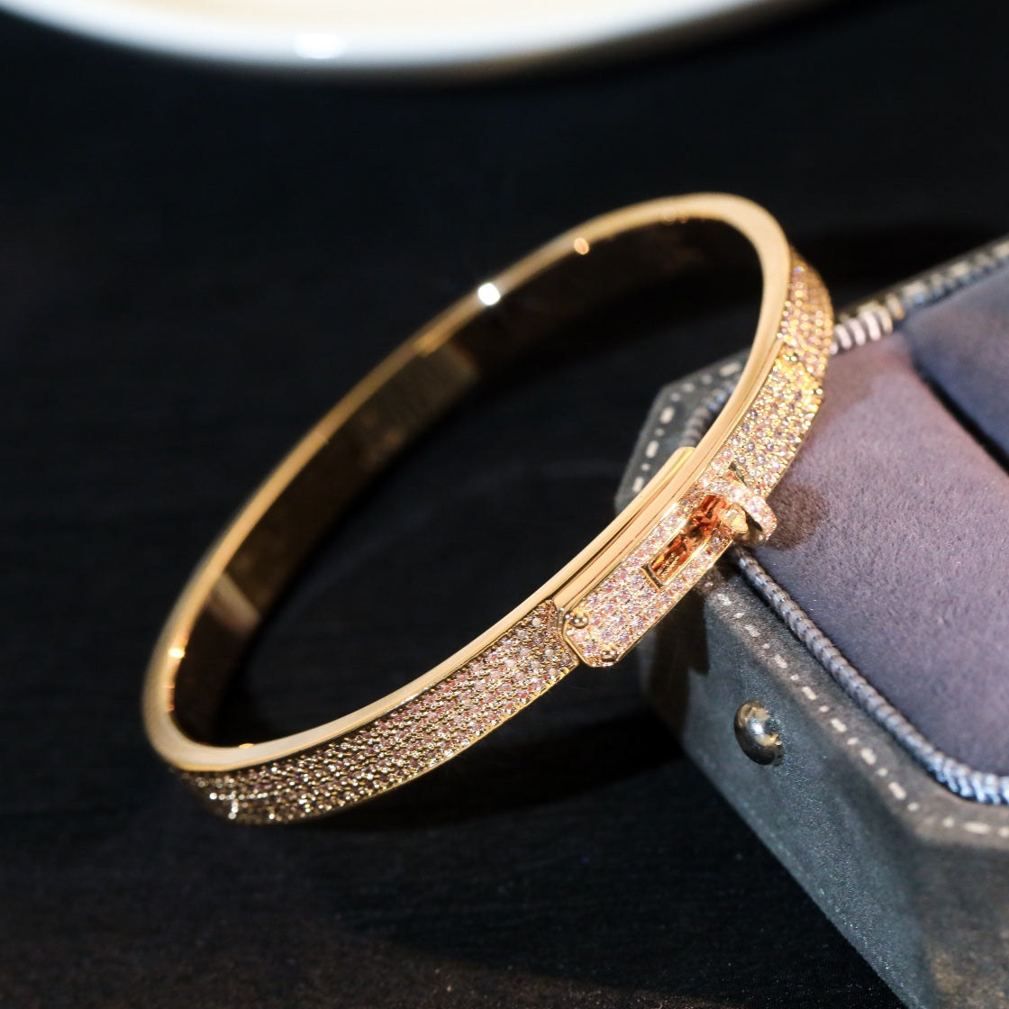 [Leaves]KELLY BRACELET DIAMOND PAVED