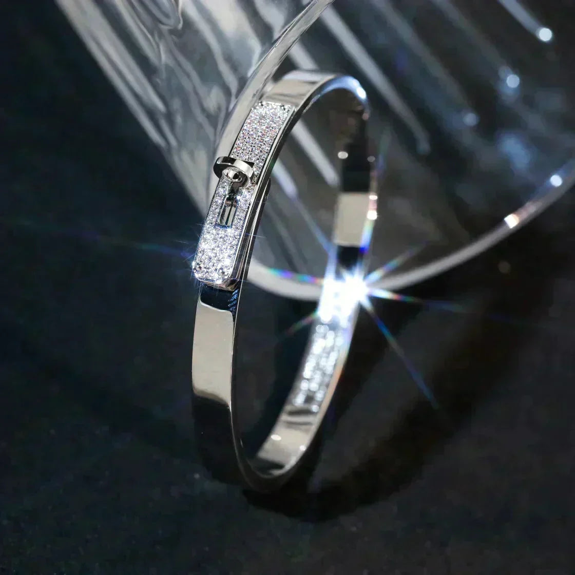 [Leaves]KELLY SILVER DIAMOND BRACELET
