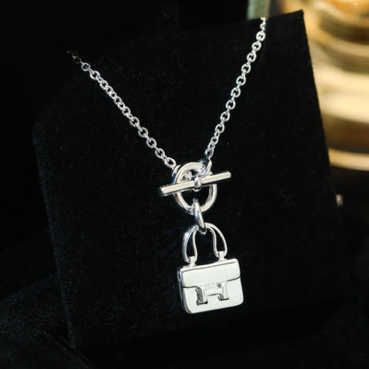 [Leaves]POP H PEDANT SILVER NECKLACE