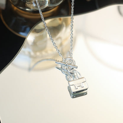 [Leaves]POP H PEDANT SILVER NECKLACE