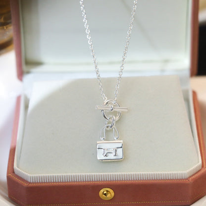 [Leaves]POP H PEDANT SILVER NECKLACE