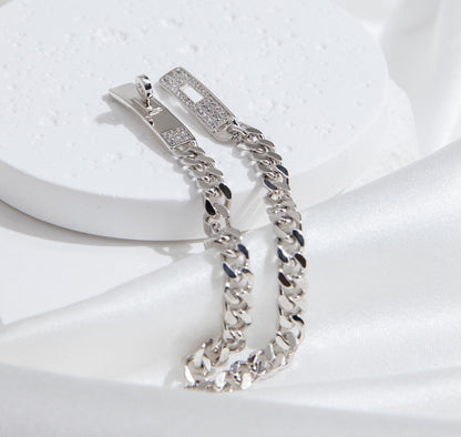 [Leaves]KELLY CHAIN SILVER DIAMOND BRACELET