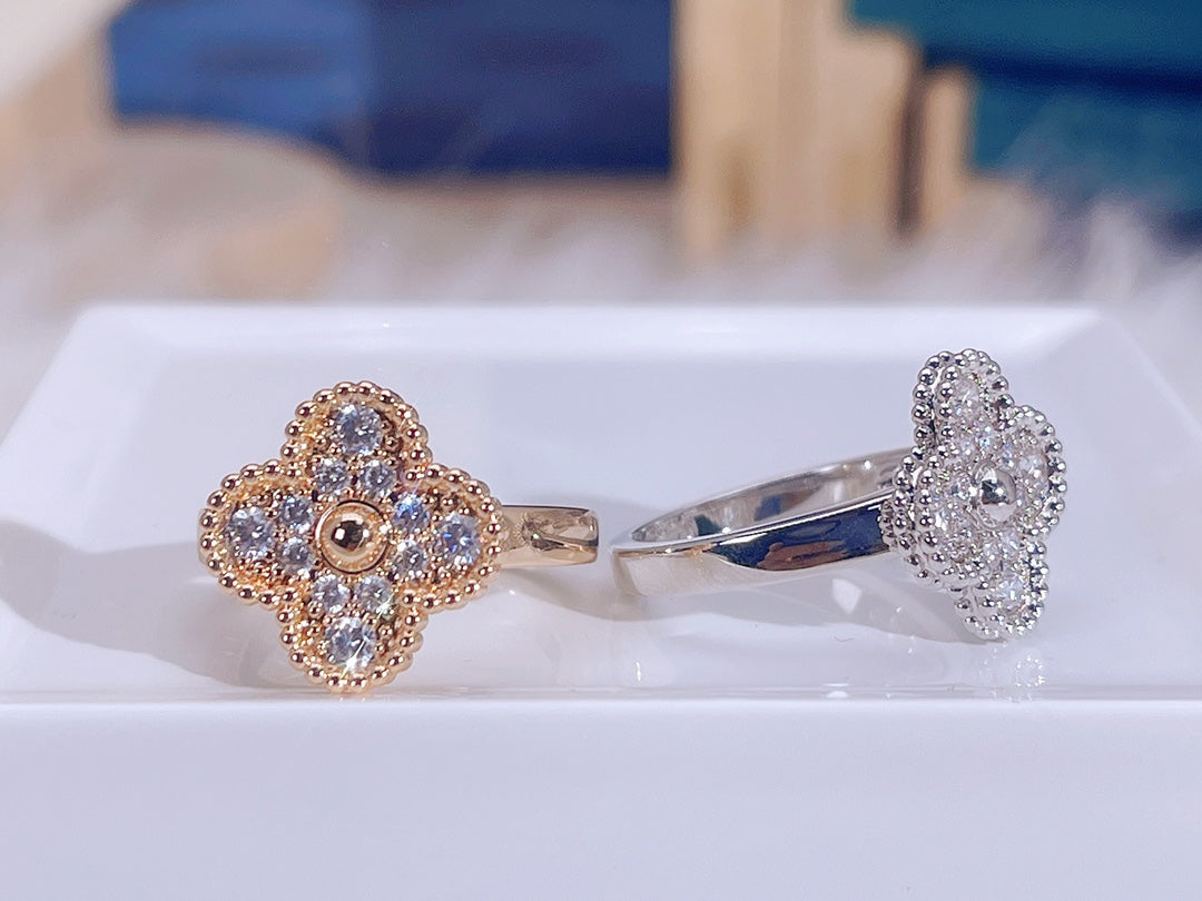 [Leaves]CLOVER DIAMOND RING