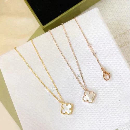 [Leaves]CLOVER MINI 9.5MM WHITE MOTHER-OF-PEARL NECKLACE