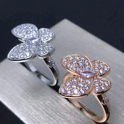 [Leaves]BUTTERFLY PINK GOLD DIAMOND RING