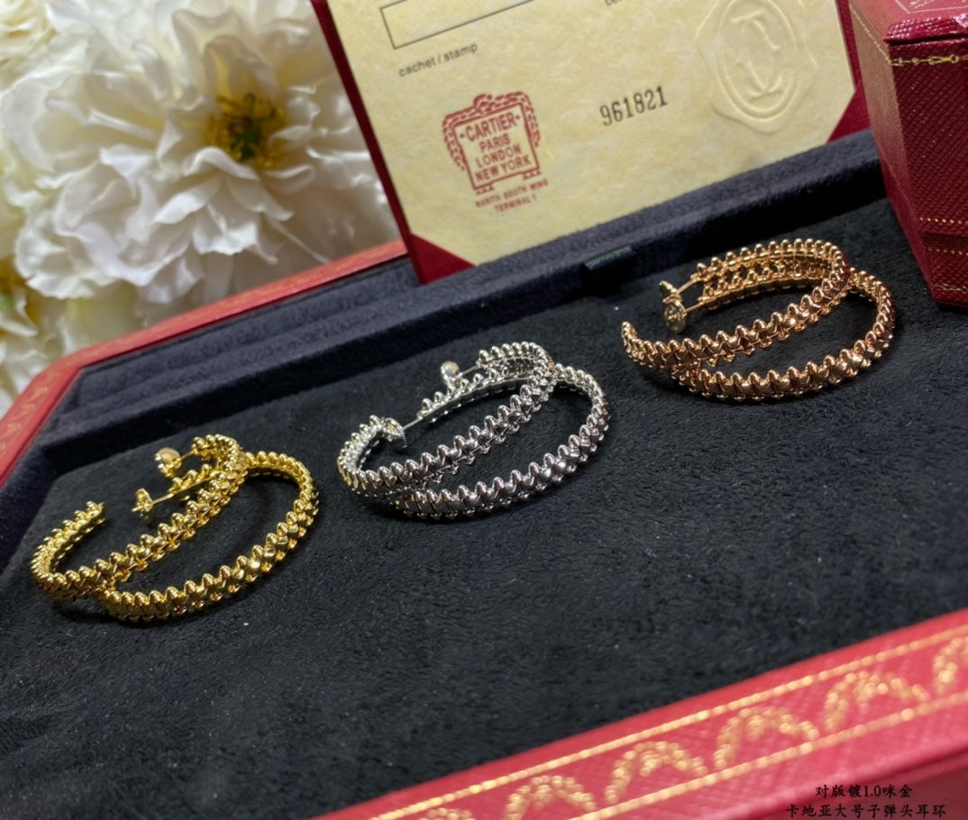 [Leaves]CLASH LARGE HOOP EARRINGS