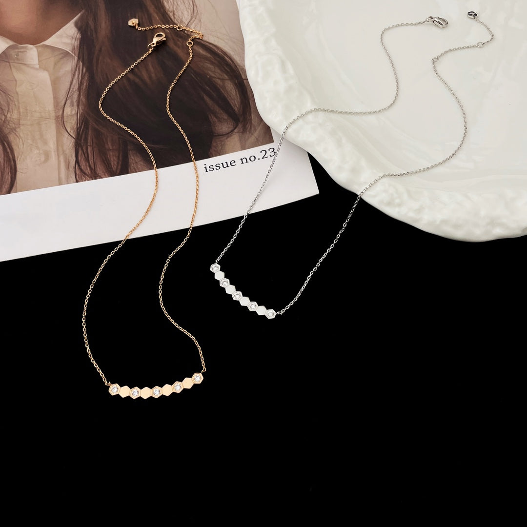 [Leaves]BEE MY LOVE DIAMOND NECKLACE
