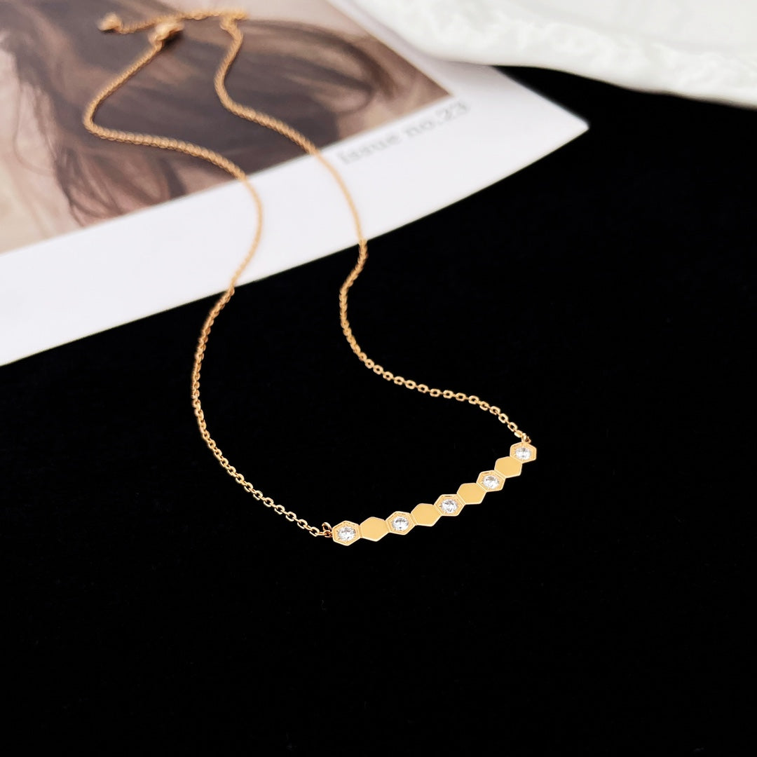 [Leaves]BEE MY LOVE DIAMOND NECKLACE