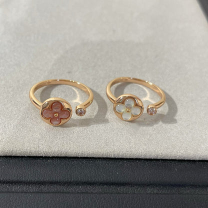 [Leaves]SUN 1 DIAMOND PINK MOP RING