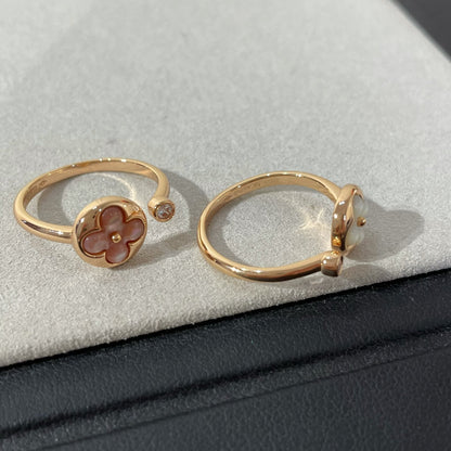 [Leaves]SUN 1 DIAMOND PINK MOP RING