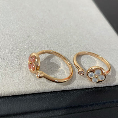 [Leaves]SUN 1 DIAMOND PINK MOP RING