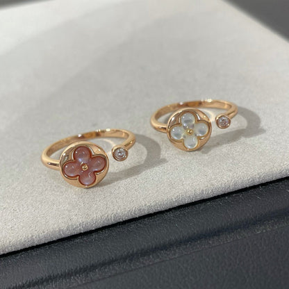 [Leaves]SUN 1 DIAMOND PINK MOP RING