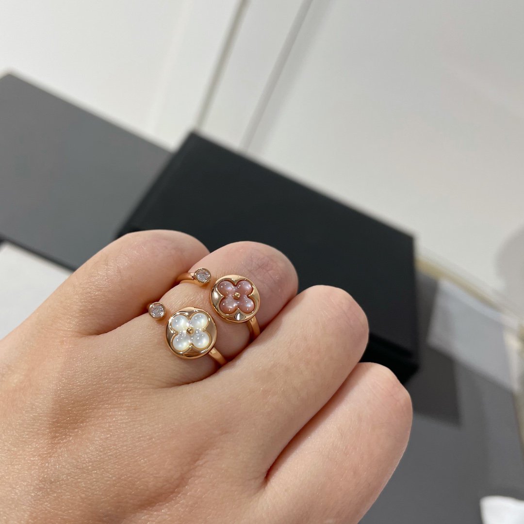 [Leaves]SUN 1 DIAMOND PINK MOP RING