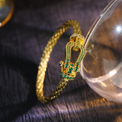 [Leaves]FORCE 10 GOLD GREEN DIAMOND PAVED