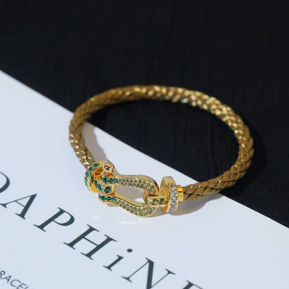 [Leaves]FORCE 10 GOLD GREEN DIAMOND PAVED
