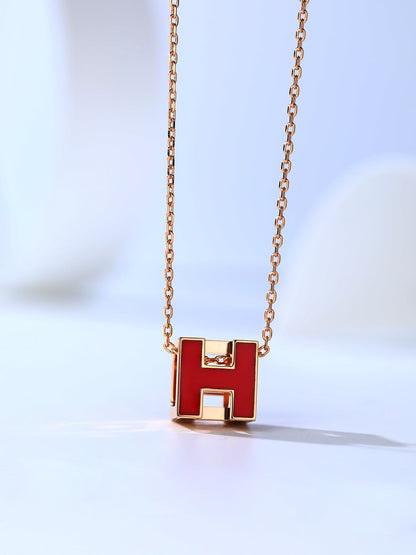 [Leaves]H CAGE ROSE GOLD NECKLACE