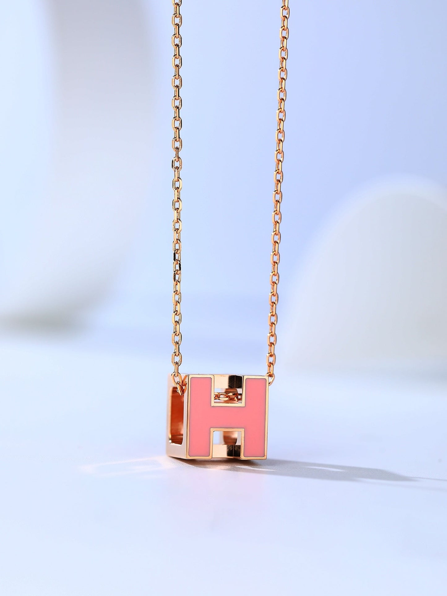 [Leaves]H CAGE ROSE GOLD NECKLACE
