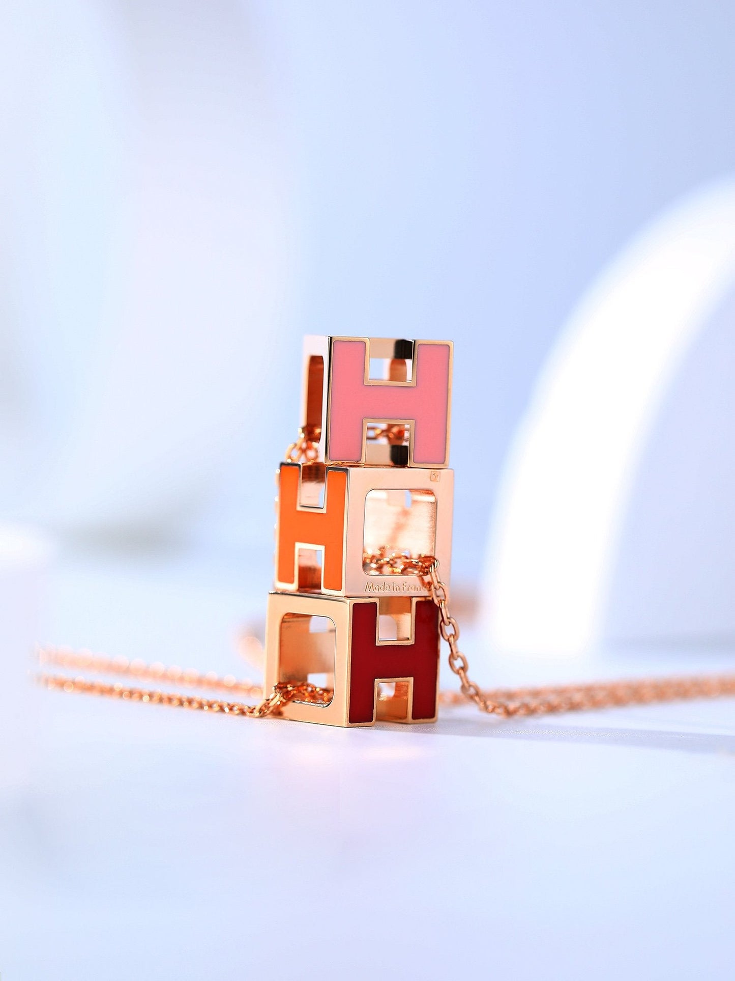[Leaves]H CAGE ROSE GOLD NECKLACE