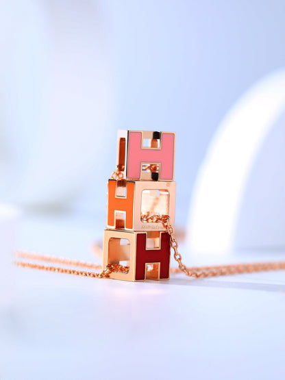 [Leaves]H CAGE ROSE GOLD NECKLACE