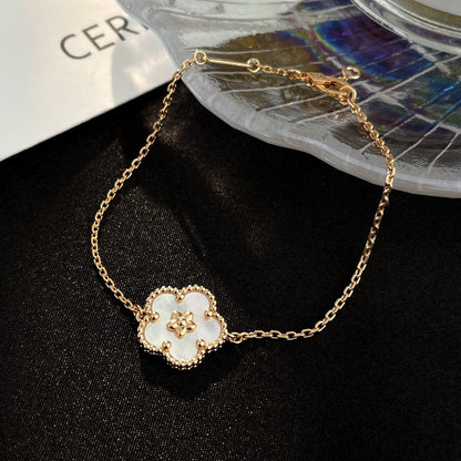 [Leaves]LUCKY SPRING ROSE GOLD MOP BRACELET